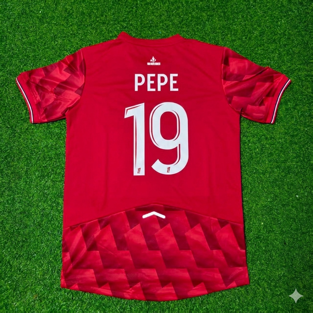 Nicolas Pépé #19 LOSC Lille Home Football Retro Football Jersey
