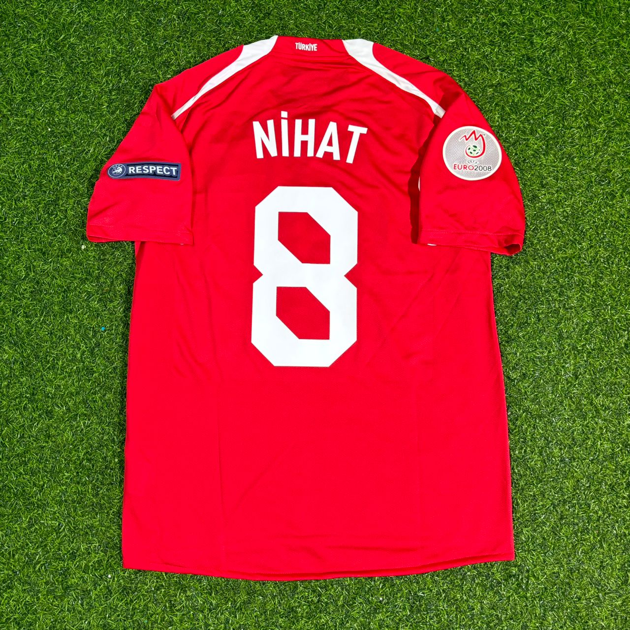 Turkey Türkiye EURO 2008 Nihat Kahveci #8 Turkey Retro Football Jersey