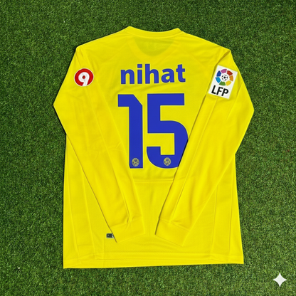 Nihat Kahveci 15 Villarreal CF 2008/2009 Long Sleeve Retro Football Jersey Kit