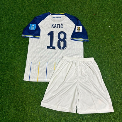 Bosnia and Herzegovina World Cup 2026 Nikola Katić Away White Kids Football Jersey