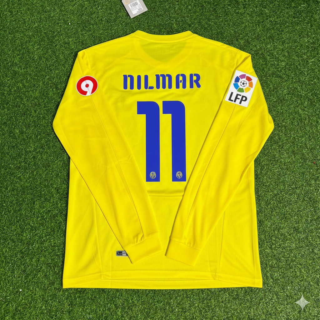 Nilmar 11 Villarreal CF 2008/2009 Long Sleeve Retro Football Jersey Kit