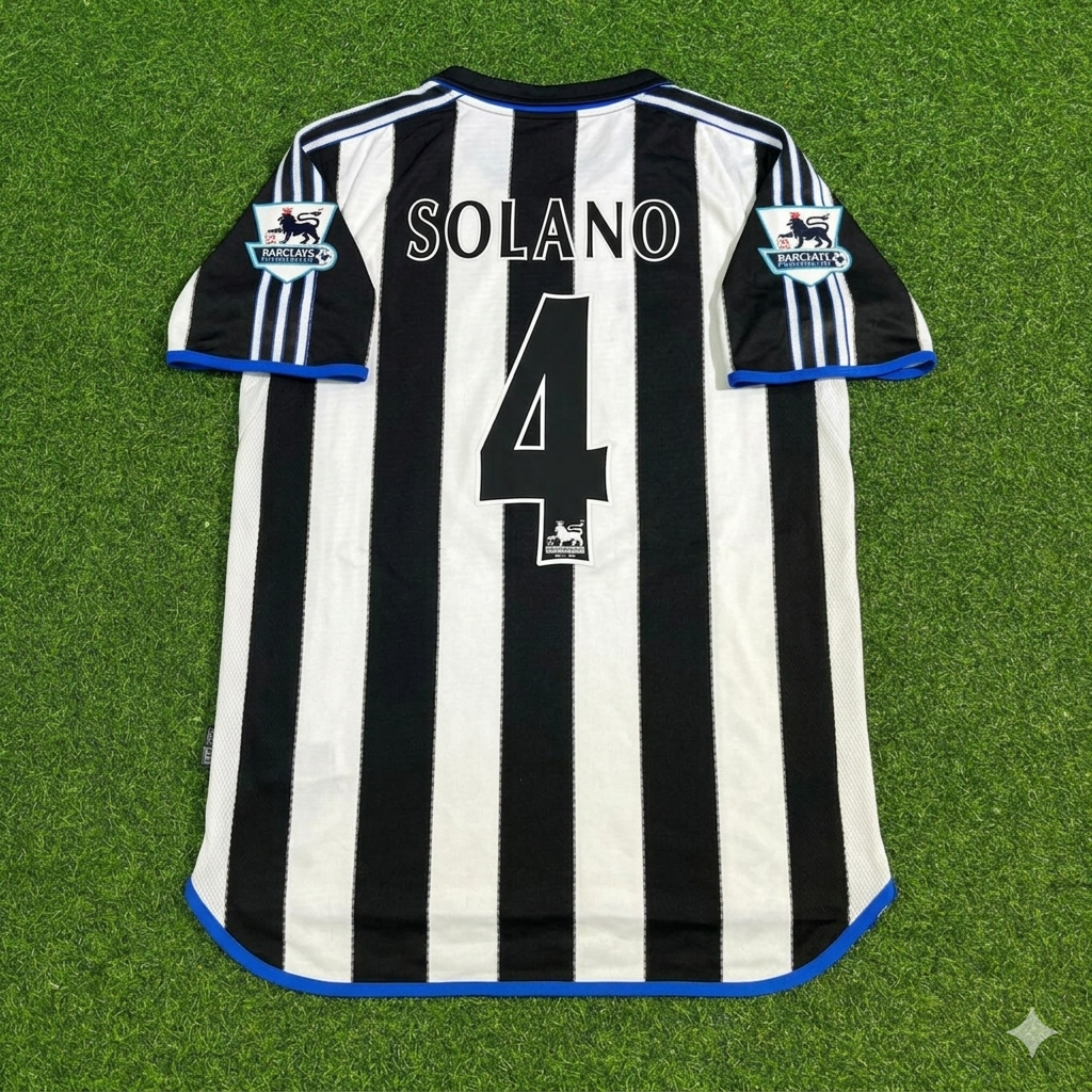 Nolberto Solano #4 Newcastle United Retro Football Jersey Kit
