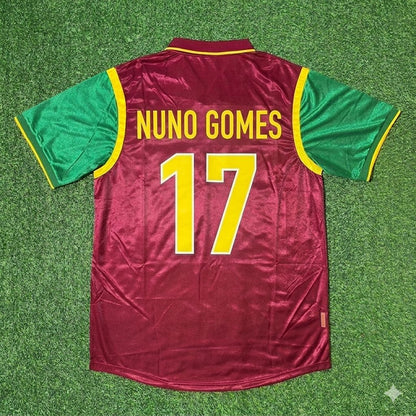 Portugal World Cup 1998 Nuno Gomes #17 Retro Football Jersey