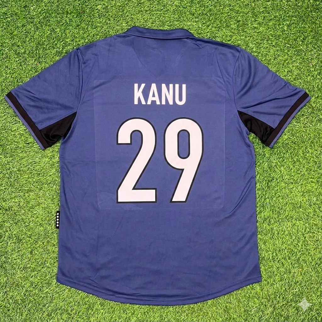 Nwankwo Kanu #29 Inter Milan 1998-1999 Home Retro Football Jersey Kit