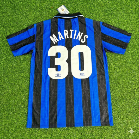 Obafemi Martins Inter Home Retro Football Jersey Kit