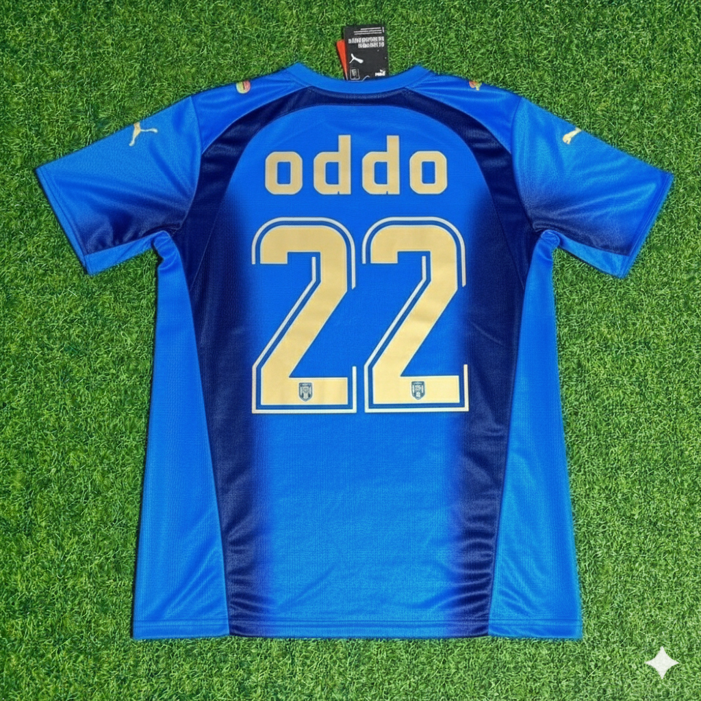 Italy World Cup 2006 Massimo Oddo 22 - Final Retro Football Jersey