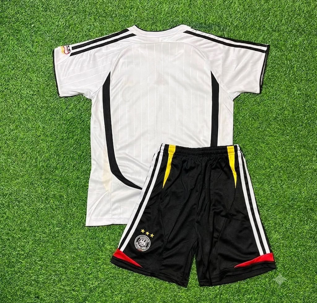 Germany World Cup 2006 Deutschland Kids White Retro Football Jersey Kit