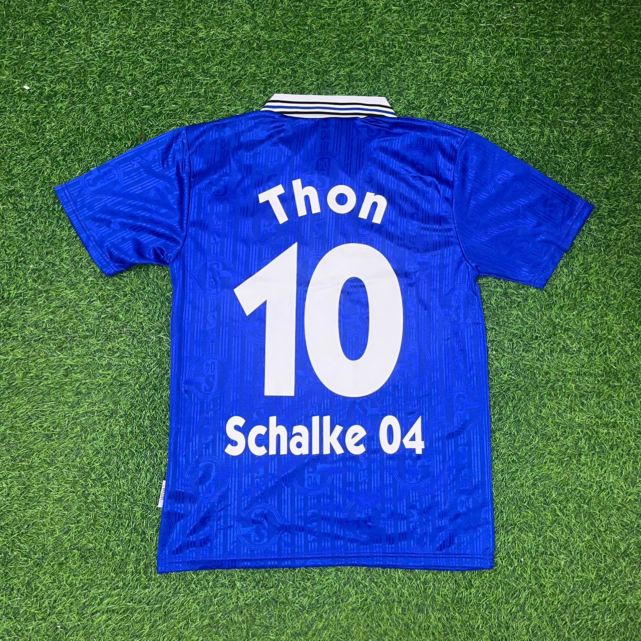 Olaf Thon Schalke 04 1996-1997 Heim Retro Fußballtrikot Jersey