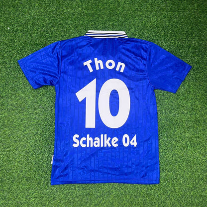 Olaf Thon Schalke 04 1996-1997 Heim Retro Fußballtrikot Jersey