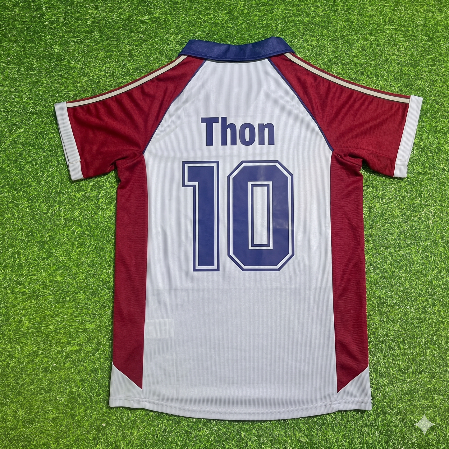 Olaf Thon #10 FC Bayern München Auswärts Retro Fußballtrikot Grau Jersey
