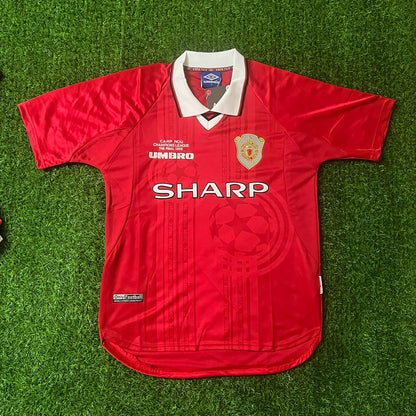 Ole Gunnar Solskjær Manchester United 1999 2000 Retro Football Jersey Kit