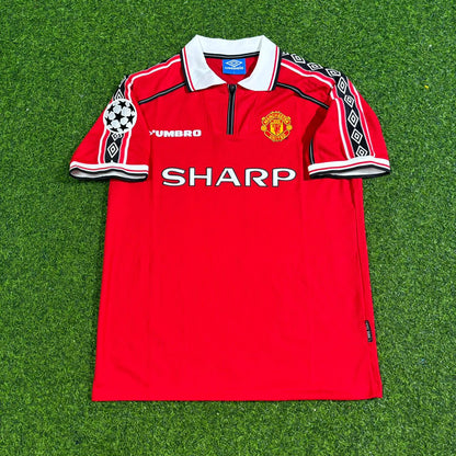 Ole Gunnar Solskjær Manchester United 1998-1999 Special Edition Retro Football Jersey Kit