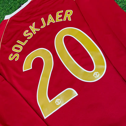 Ole Gunnar Solskjær #20 Manchester United 2006 2007 Red Golden Football Jersey