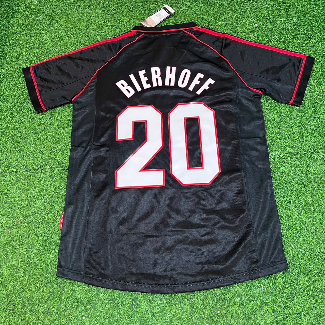 Oliver Bierhoff #20 AC Milan 1998-1999 Black Retro Football Jersey Kit