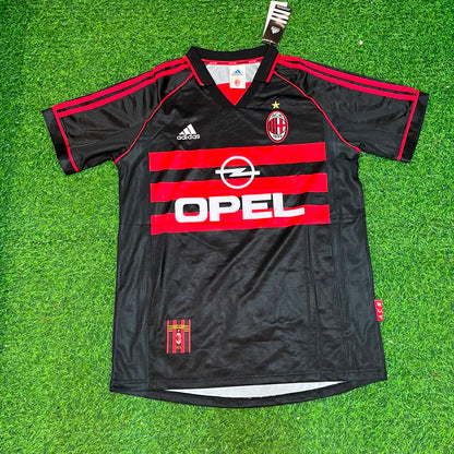 Oliver Bierhoff #20 AC Milan 1998-1999 Black Retro Football Jersey Kit