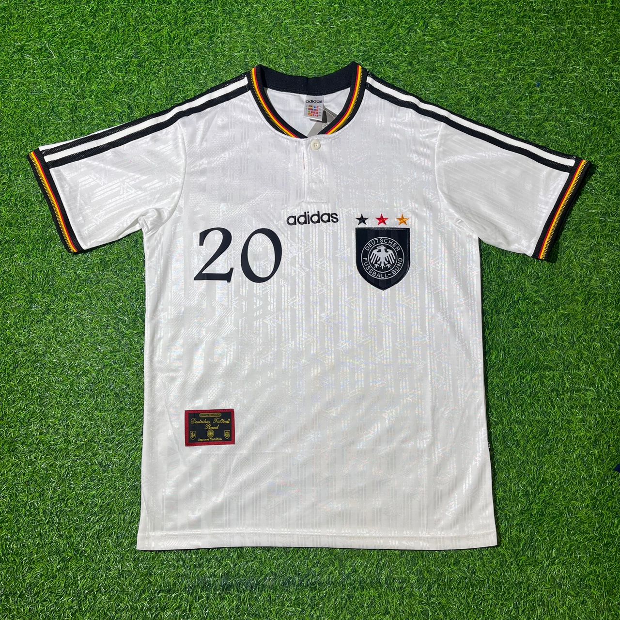 Oliver Bierhoff Deutschland EM 1996 Finale Germany Heim Retro Fußballtrikot Set Jersey