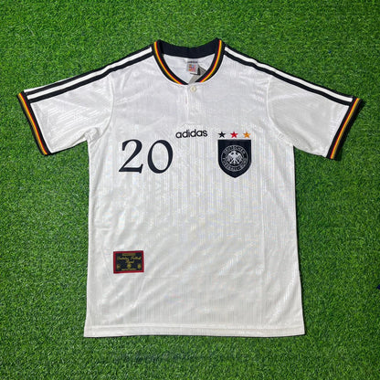 Oliver Bierhoff Deutschland EM 1996 Finale Germany Heim Retro Fußballtrikot Set Jersey