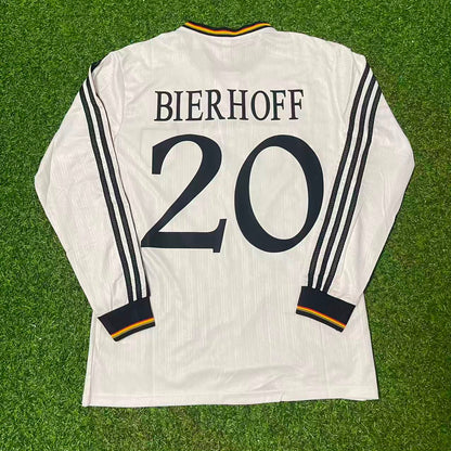 Germany EURO 1996 Oliver Bierhoff Final Home Long Sleeve Retro Football Jersey Kit