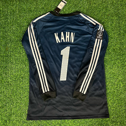 Oliver Kahn - Germany 2002 World Cup Goalkeeper Retro Football Jersey Kit