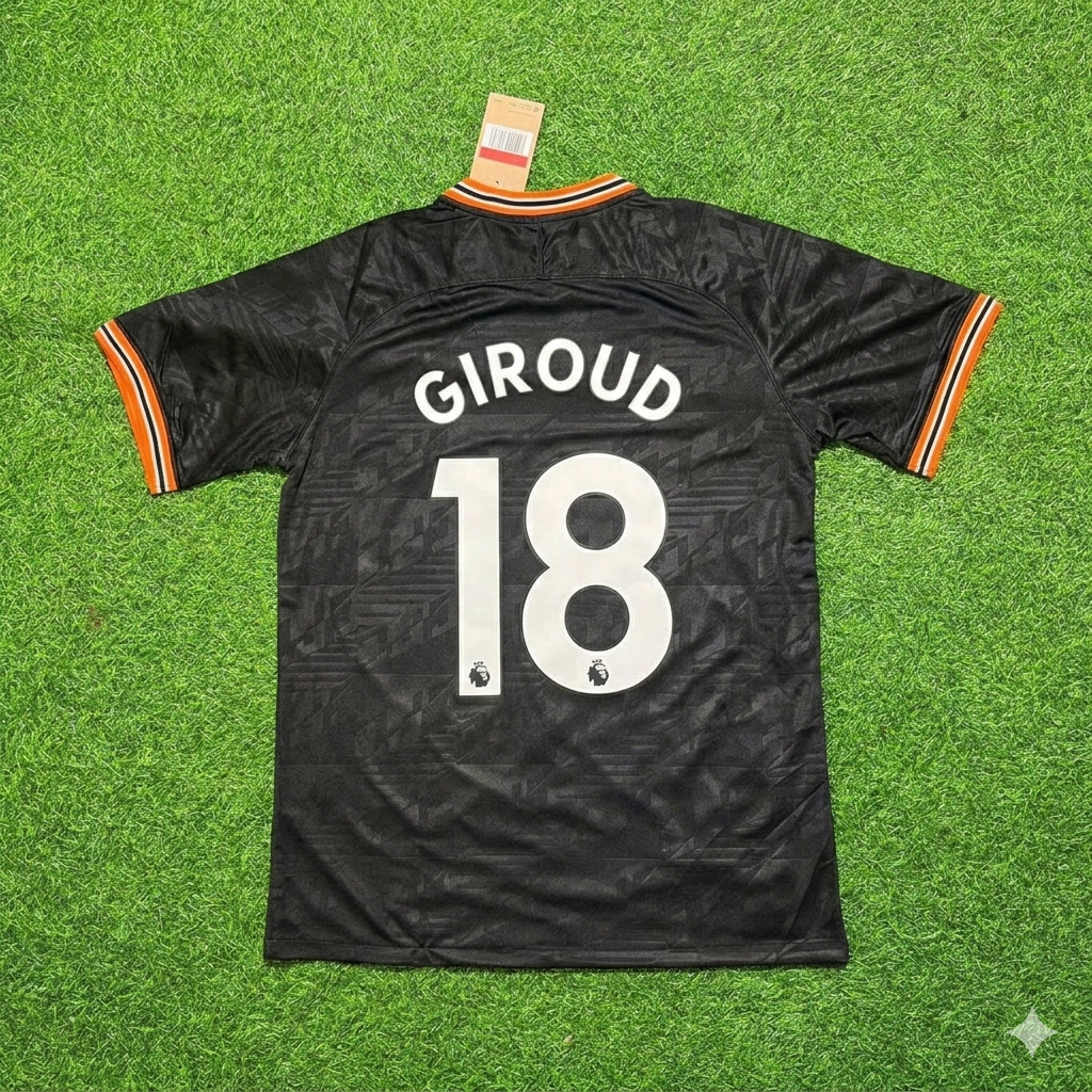 Olivier Giroud 18- Chelsea 2019/2020 Away Black Retro Football Jersey Collection