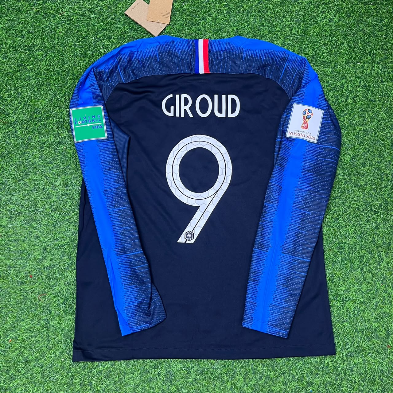 France World Cup 2018 Olivier Giroud Final Long Sleeve Retro Football Jersey Kit