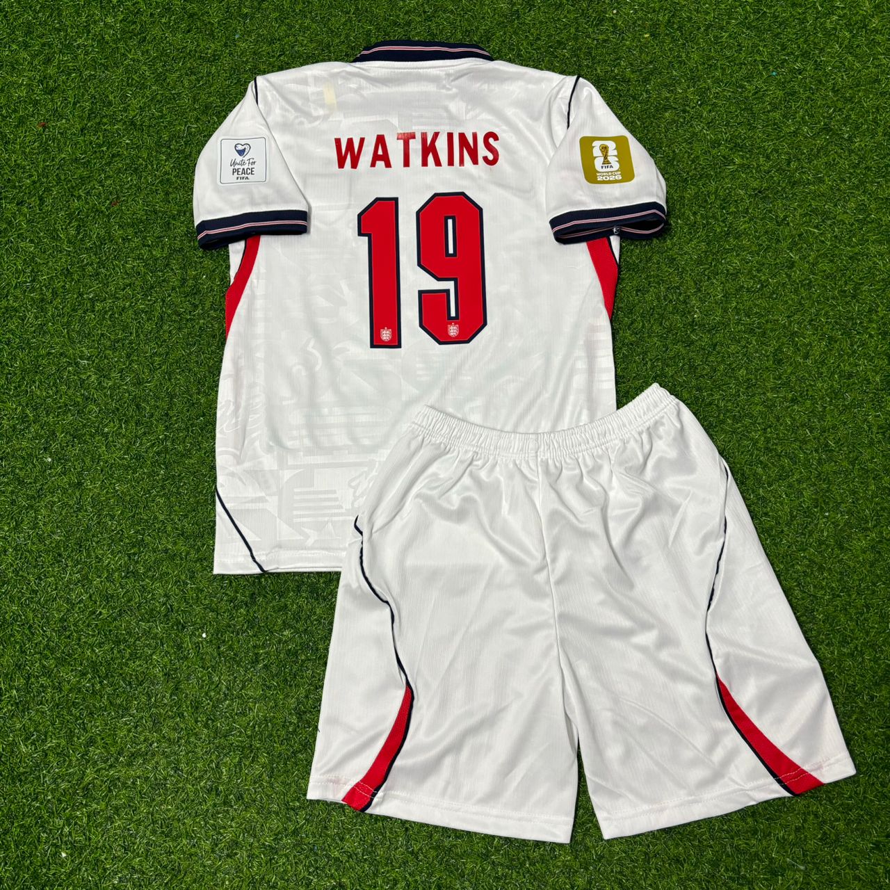 Ollie Watkins #19 England 2026 World Cup KIDS Home White Football Jersey