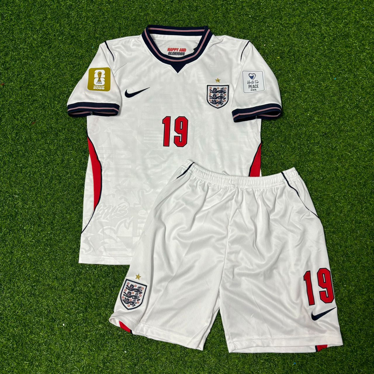 Ollie Watkins #19 England 2026 World Cup KIDS Home White Football Jersey