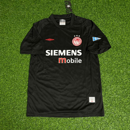 Olympiacos 2004/05 Black Home Retro Football Jersey Kit