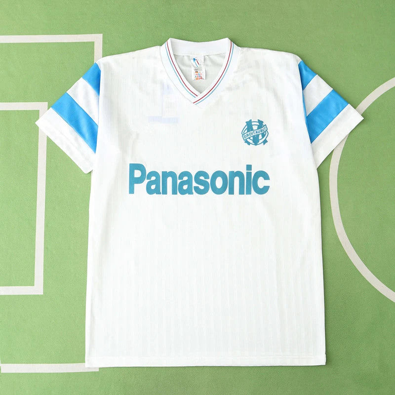Olympique De Marseille 1990 Season Retro Football Jersey Kit
