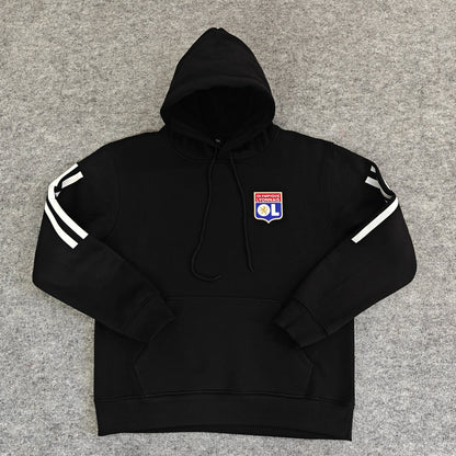 Olympique Lyonnais- Hoodie Winter Fleece- Football Kapuzenpullover Paradise Edition
