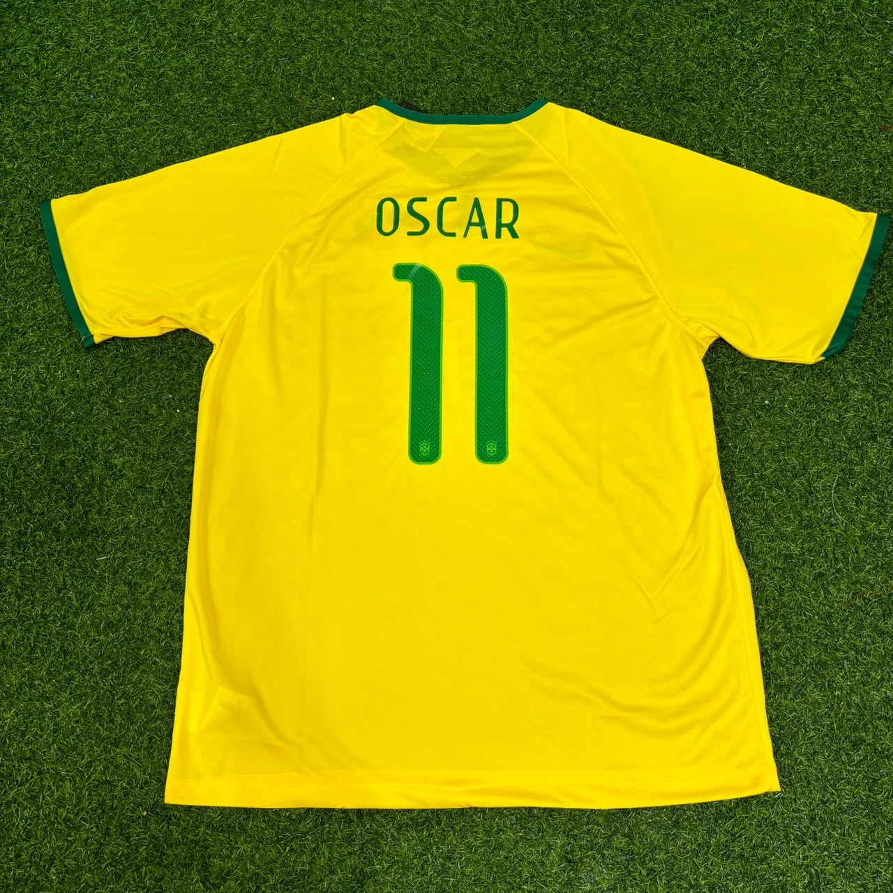 Oscar #11 Brazil 2014 Retro Football Jersey Collection