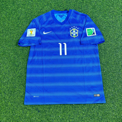 Brazil World Cup 2014 Oscar 11- Retro Blue Jersey Trikot