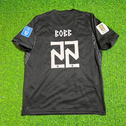 Norway World Cup 2026 Oscar Bobb #22 Away Black Kids Football Jersey