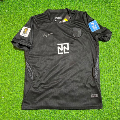 Norway World Cup 2026 Oscar Bobb #22 Away Black Kids Football Jersey