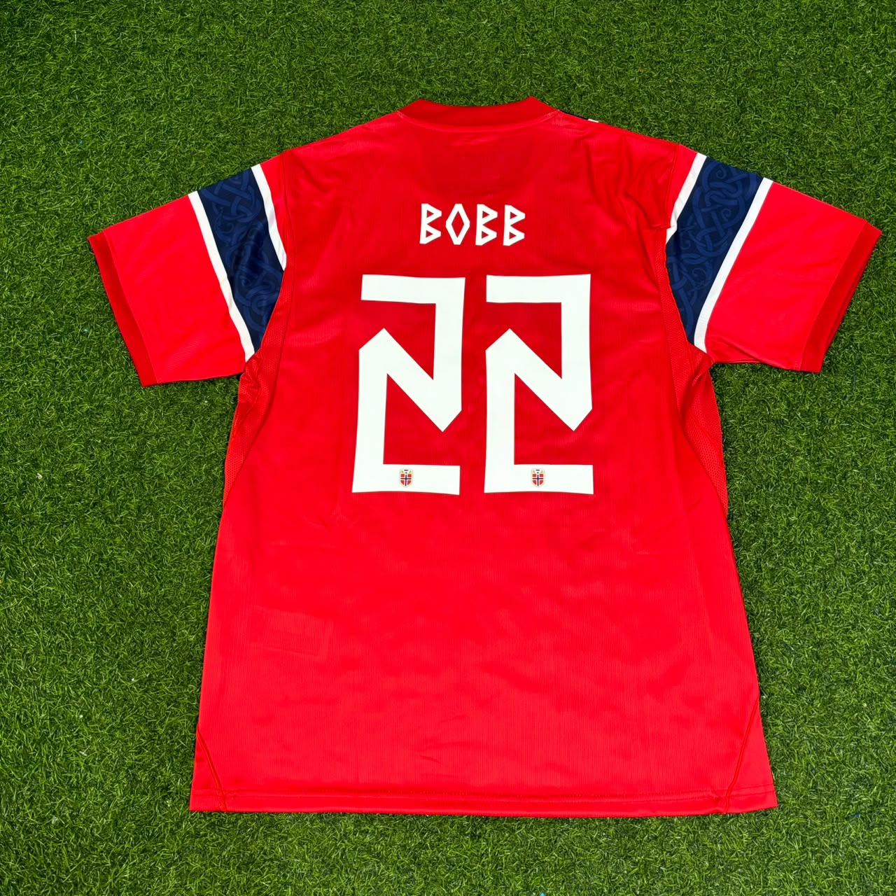 Norway World Cup 2026 Oscar Bobb #22 Home Football Jersey