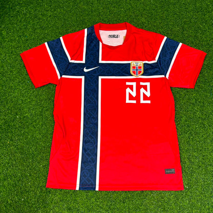 Norway World Cup 2026 Oscar Bobb #22 Home Football Jersey