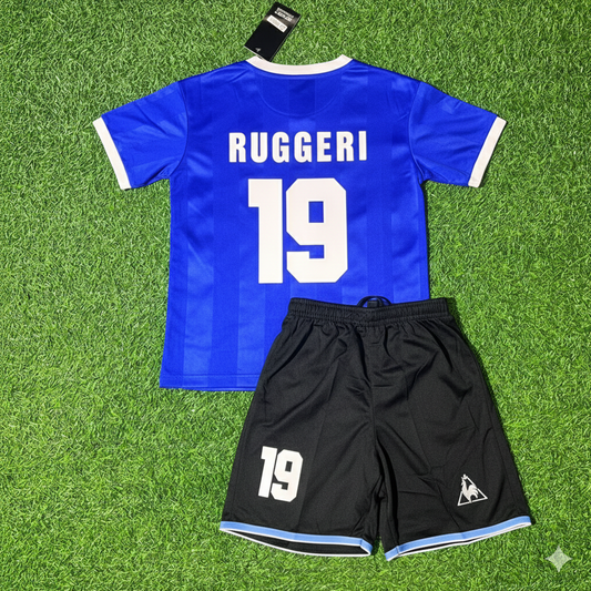 Argentina World Cup 1986 Oscar Ruggeri 19- Final Blue Kids Retro Football Jersey Kit