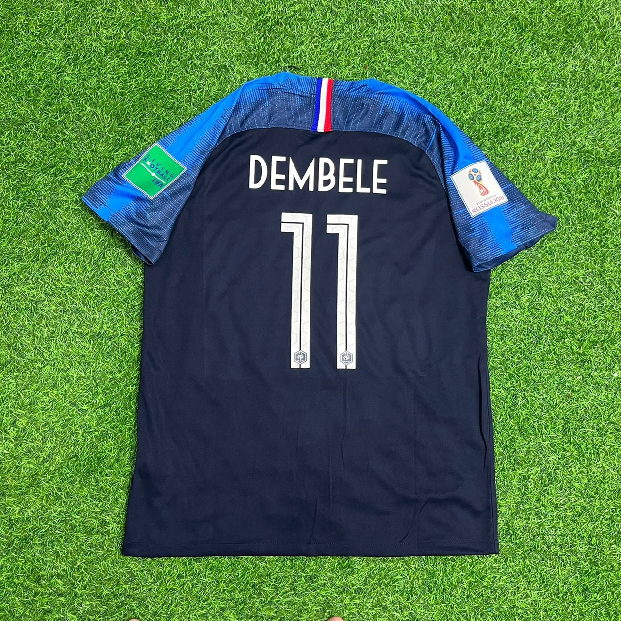 France World Cup 2018 Ousmane Dembélé 11 Final Retro Football Jersey