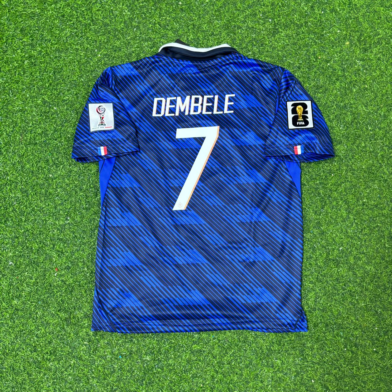 Ousmane Dembélé #7 France 2026 World Cup Kids Home Blue Football Jersey Kit
