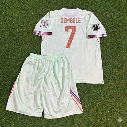 France World Cup 2026 Ousmane Dembélé #7 Kids Away Football Jersey