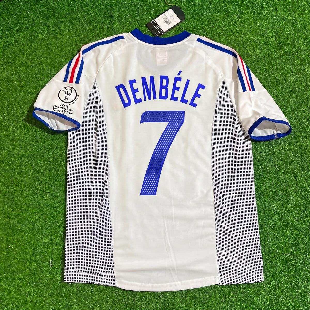 Ousmane Dembele #7 France White Retro Football Jersey