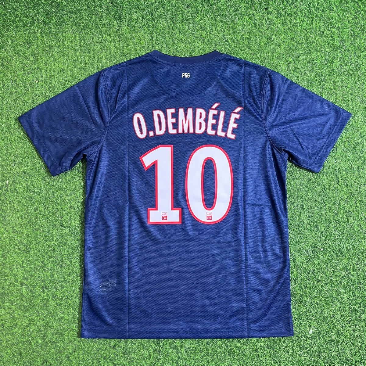 Ousmane Dembele #10 PSG Home Blue Retro Football Jersey Trikot Maillot