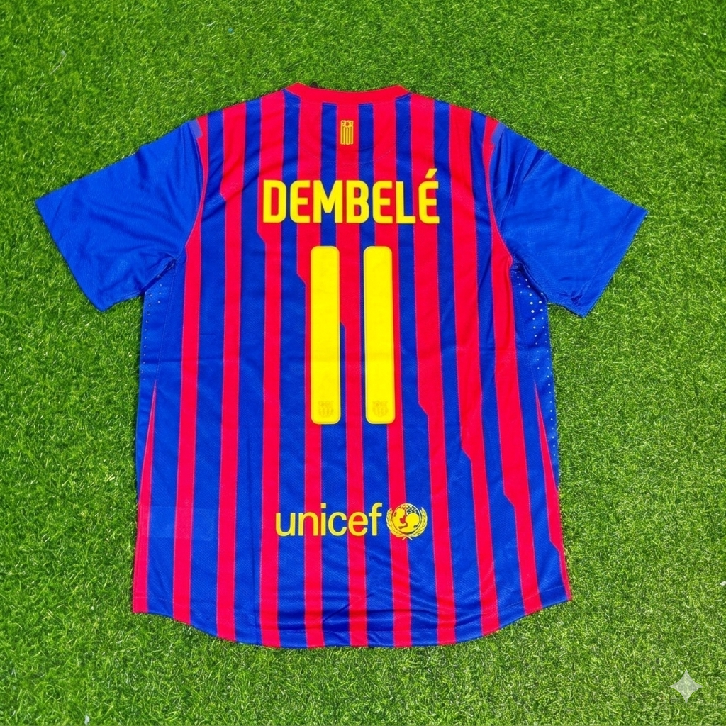 Ousmane Dembele Barcelona Retro Home Football Jersey Kit