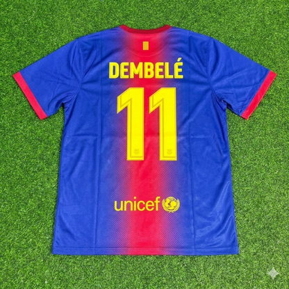 Ousmane Dembele Barcelona Retro Home Football Jersey Kit Edition 2