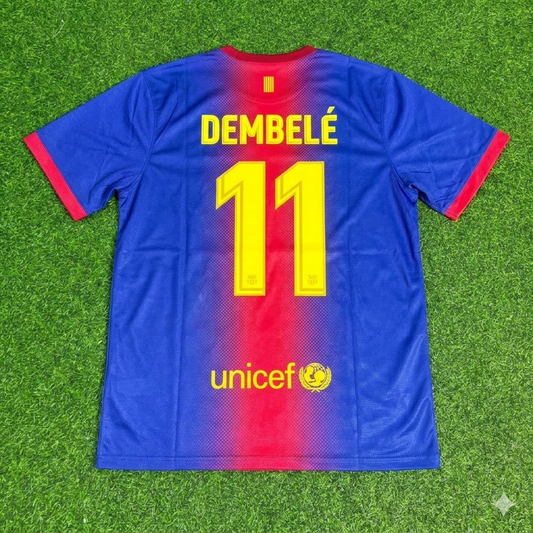 Ousmane Dembele Barcelona Retro Home Football Jersey Kit Edition 2
