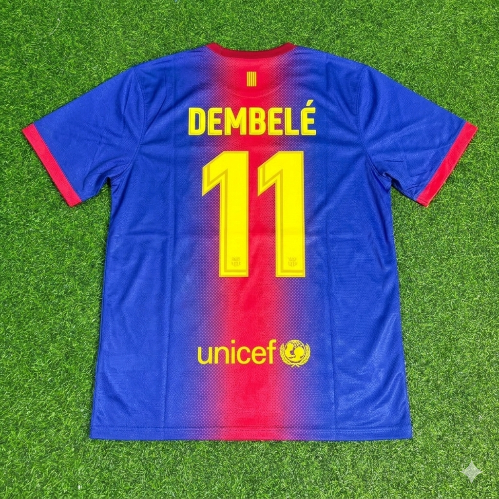Barcelona Ousmane Dembele Retro Home Football Jersey