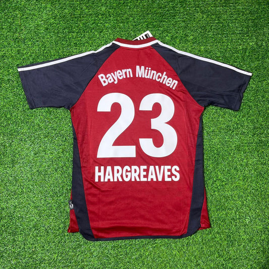 Owen Hargreaves Bayern Munich 2001/2002 Red Retro Football Jersey Kit