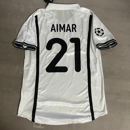 Pablo Aimar Valencia 2001 Milano Champions Final Retro Football Jersey Kit