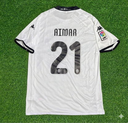 Pablo Aimar #21 Valencia White Retro Football Jersey Kit