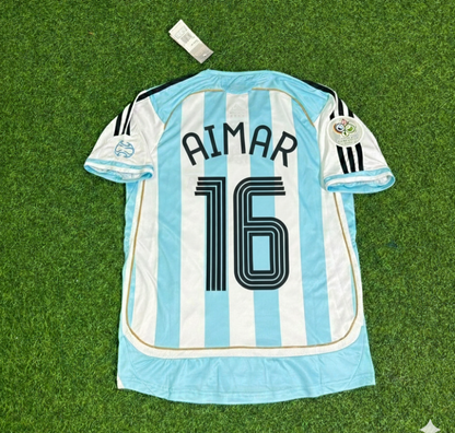 Argentina World Cup 2006 Pablo Aimar Retro Football Jersey